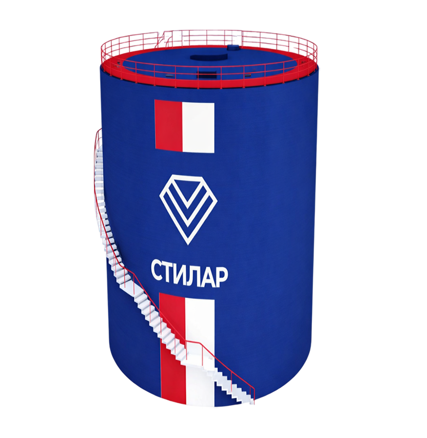 Цельносварной резервуар РВС для химических веществ 20 м³ от завода-производителя